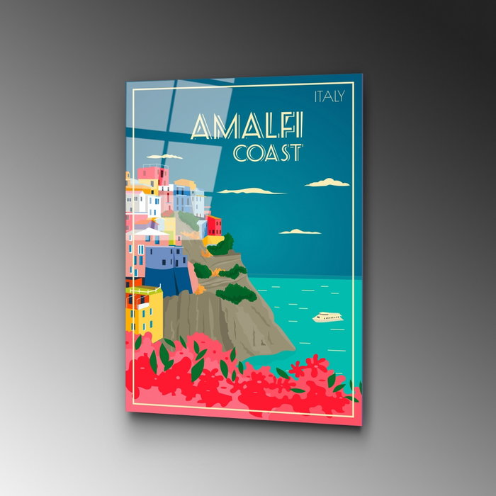 Wallity Cuadro Decorativo de Vidrio Templado Multicolor 30 x 45 cm